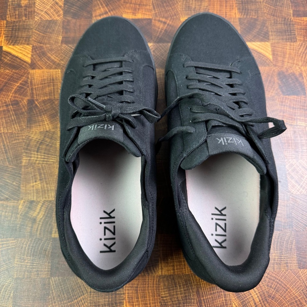 Kizik Irvine Mens 13 Wide Hands Free Shoes Black Canvas Sneakers DIRVBK021302E - Picture 6 of 9